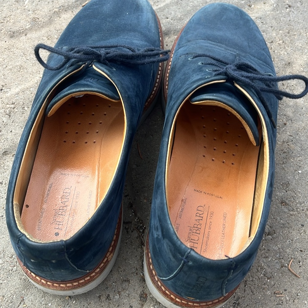 Navy Blue [Leather & NuBuck] Oxford Shoes - Picture 6 of 11